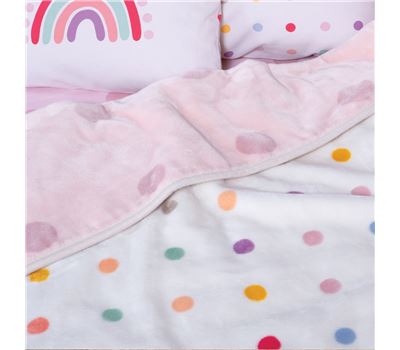 Batanije Bebi për Karrocë Baby Dots Pink 75x100 1