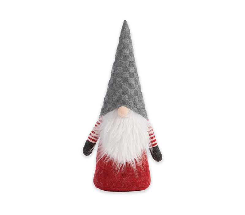 DEKOR DERË PËR KRISHTLINDJE GNOME GREY HAT 40CM 