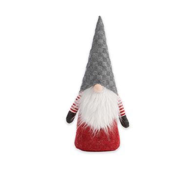 DEKOR DERË PËR KRISHTLINDJE GNOME GREY HAT 40CM 