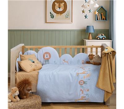 Set Çarçafësh për Krevat Bebi me 3 pjesë Wild Company