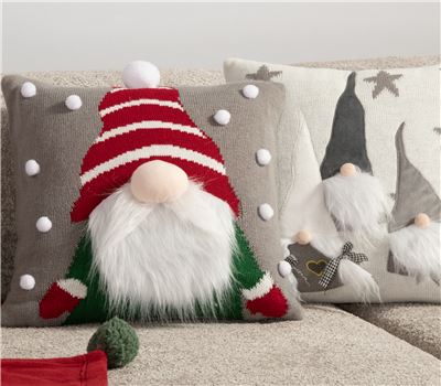 KËLLËF JASTËKU DEKORATIV GNOME POM POMS 45X45