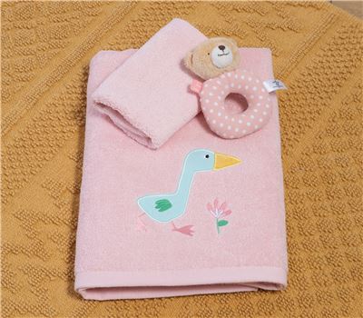 SET PESHQIRËSH BEBI ME 2 COPË SPRING HAPPINESS