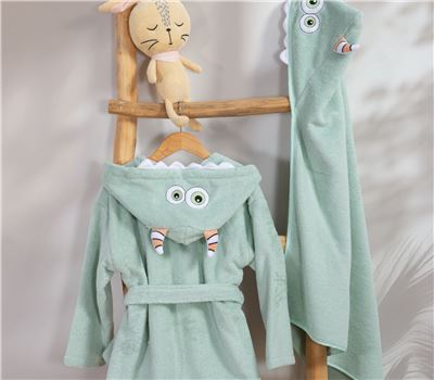 PESHQIR BEBI ME KOKË ALPHABET MONSTER 75X75 1