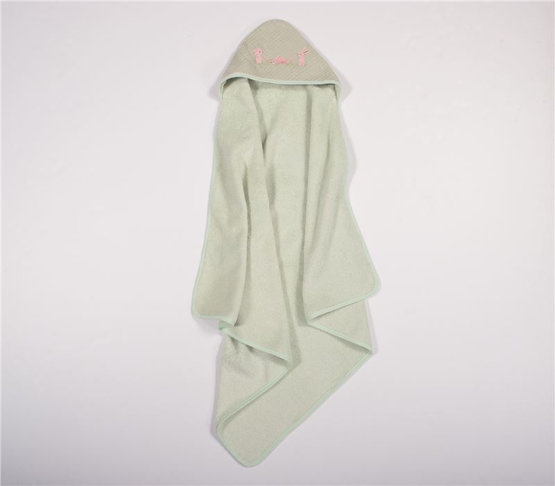 PESHQIR BEBI ME KOKË COUNTRY BUNNY 75X75