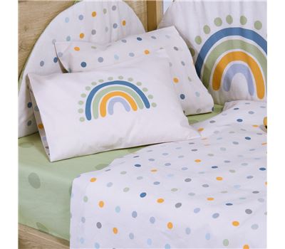 Set Çarçafësh për Krevat Bebi me 3 pjesë BABY DOTS 2