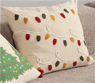 JASTËK DEKORATIV HAPPY HOLIDAY LIGHTS 45X45