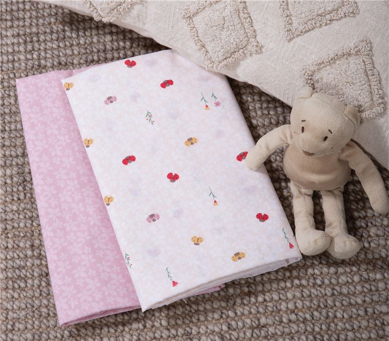 SET ÇARÇAFËSH PËR KARROCË BEBI 2 COPË LADY BUG 