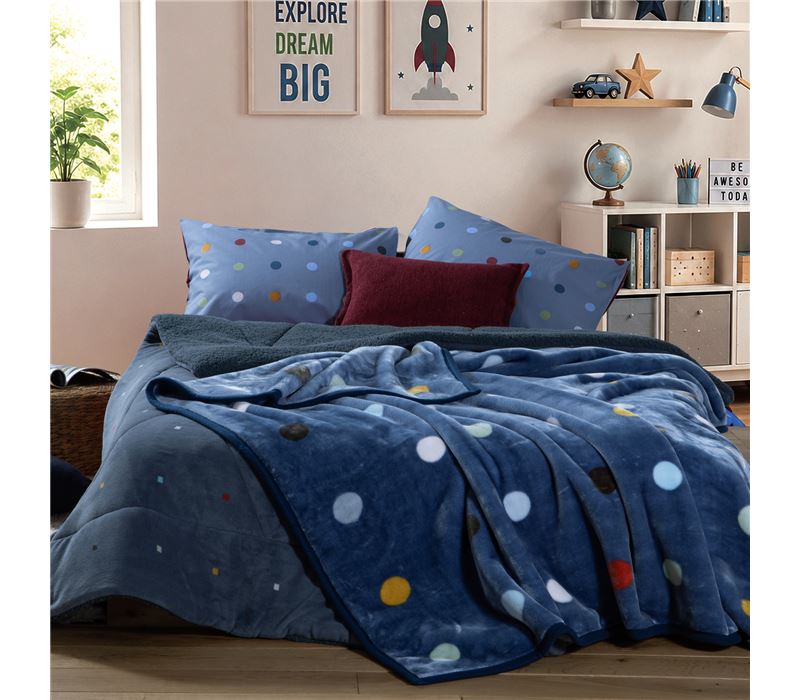 Batanije për fëmijë Dots Blue , Tek 160x220