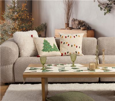 JASTËK DEKORATIV HAPPY HOLIDAY TREE 45X45 1