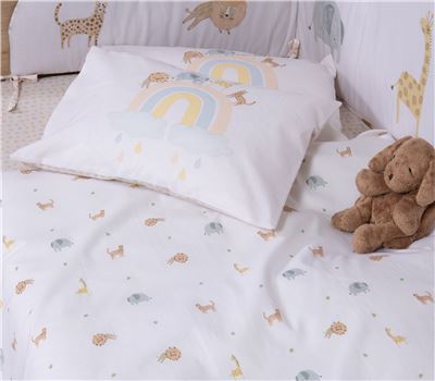 SET ÇARÇAFËSH PËR KREVAT BEBI FLETË ME 3 PJESË JUNGLE IN MOTION  2