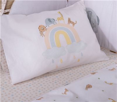 SET ÇARÇAFËSH PËR KREVAT BEBI FLETË ME 3 PJESË JUNGLE IN MOTION  3