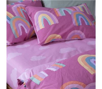 Set Çarçafësh për fëmijë me llastik Raibow Mood , Tek 170x260 1