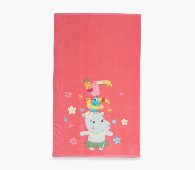 Peshqir Plazhi për fëmijë ALOHA HIPPO 70x120