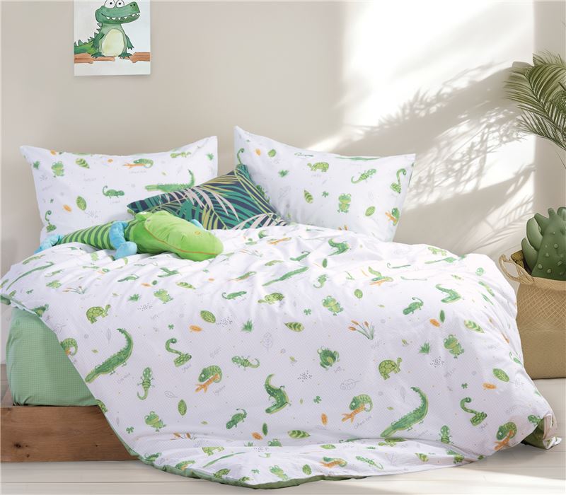 SET ÇARÇAFËSH PËR FËMIJË FLETË TEK CUTE REPTILES 170X260