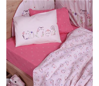 Set Çarçafësh për Krevat Bebi me 3 pjesë Cats Are Perfect 1