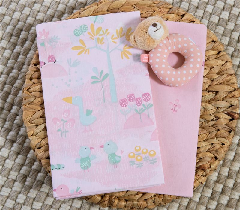 SET ÇARÇAFËSH PËR KARROCË BEBI ME 2 PJESË SPRING HAPPINESS 