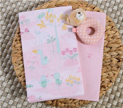 SET ÇARÇAFËSH PËR KARROCË BEBI ME 2 PJESË SPRING HAPPINESS 