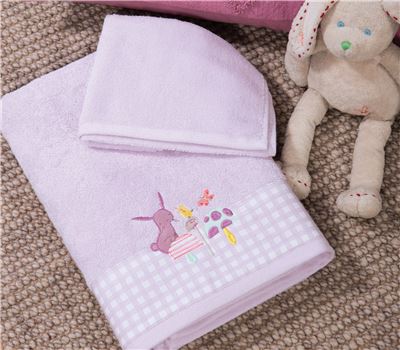 SET PESHQIRËSH BEBI 2 COPË MON PETIT JARDIN