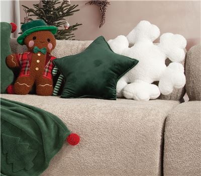 JASTËK DEKORATIV KRISHTLINDJESH CHRISTMAS STAR 40CM 1