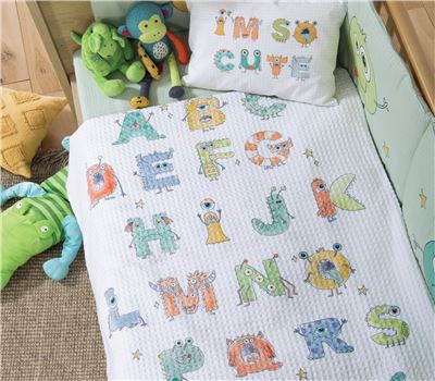 BATANIJE DJEPI PËR BEBA ALPHABET MONSTER 80X110