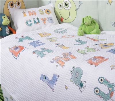 BATANIJE DJEPI PËR BEBA ALPHABET MONSTER 80X110 1