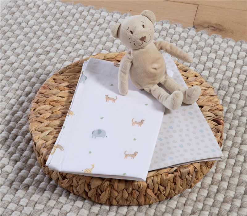 SET ÇARÇAFËSH PËR KARROCË BEBI ME 2 PJESË JUNGLE IN MOTION 