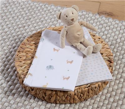 SET ÇARÇAFËSH PËR KARROCË BEBI ME 2 PJESË JUNGLE IN MOTION 