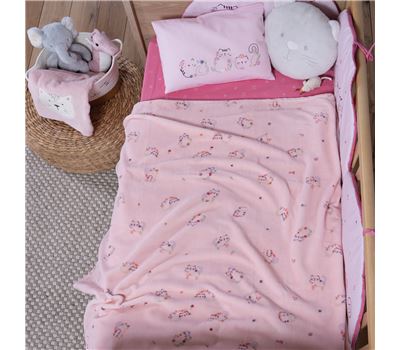 Batanije për Krevat Bebi Fleece Cats Are Perfect 110x150