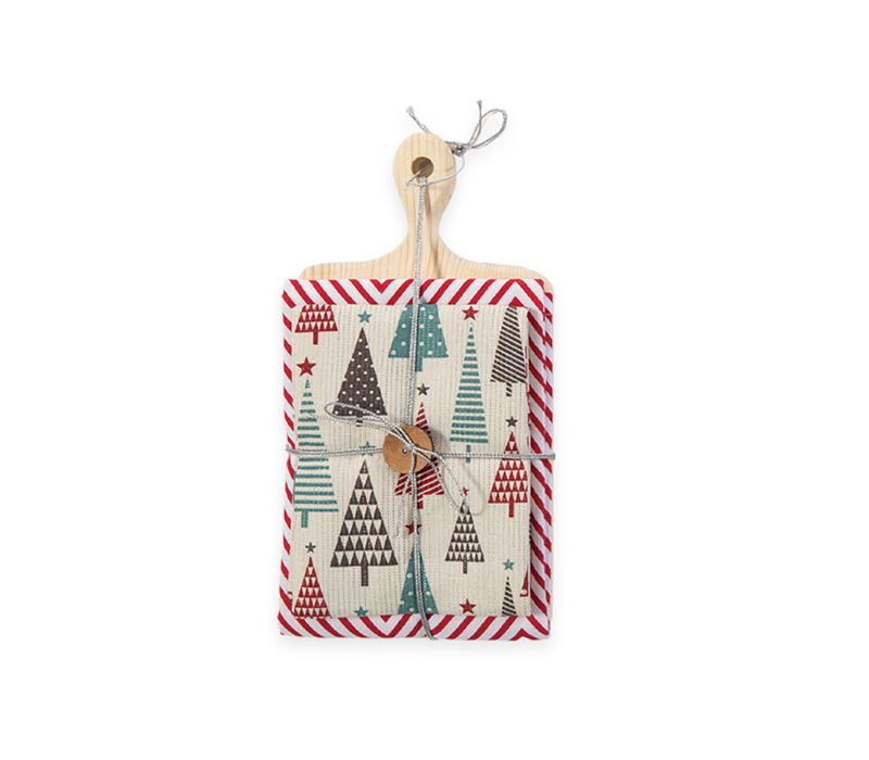 DËRRASË PRERËSE KRISHTLINDJESH, SETIN 2 COPË PESHQIRËSH KUZHINE