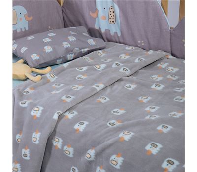 Batanije për Krevat Bebi Fleece Elephants 110x150