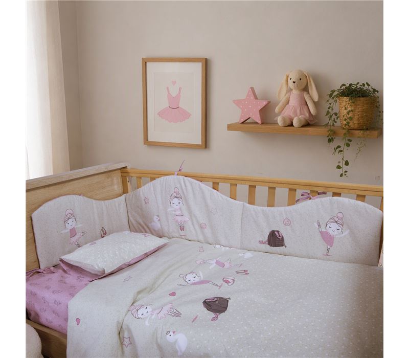 Anësore për Krevat Bebi, pambuk Ballerine World