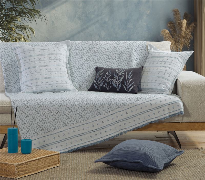 MBULESË DIVANI DYSH ISHMAR BLUE 170X250 