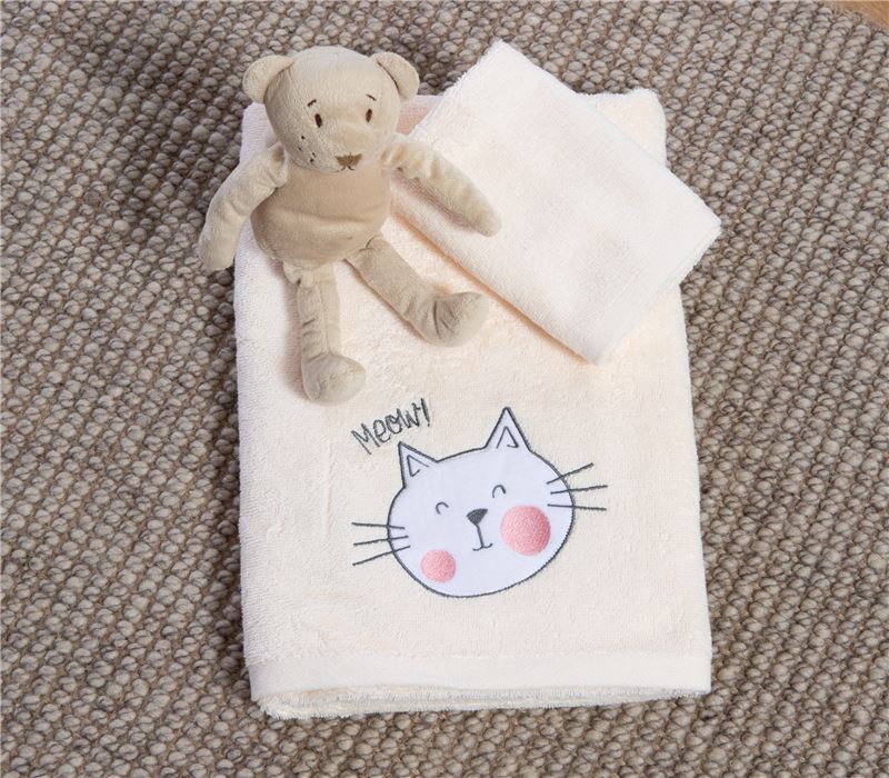 SET PESHQIRËSH 2 COPË PËR FËMIJË CAT LIFE