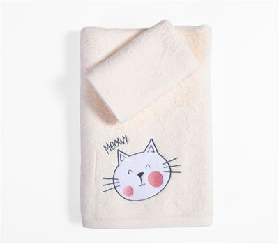 SET PESHQIRËSH 2 COPË PËR FËMIJË CAT LIFE 1