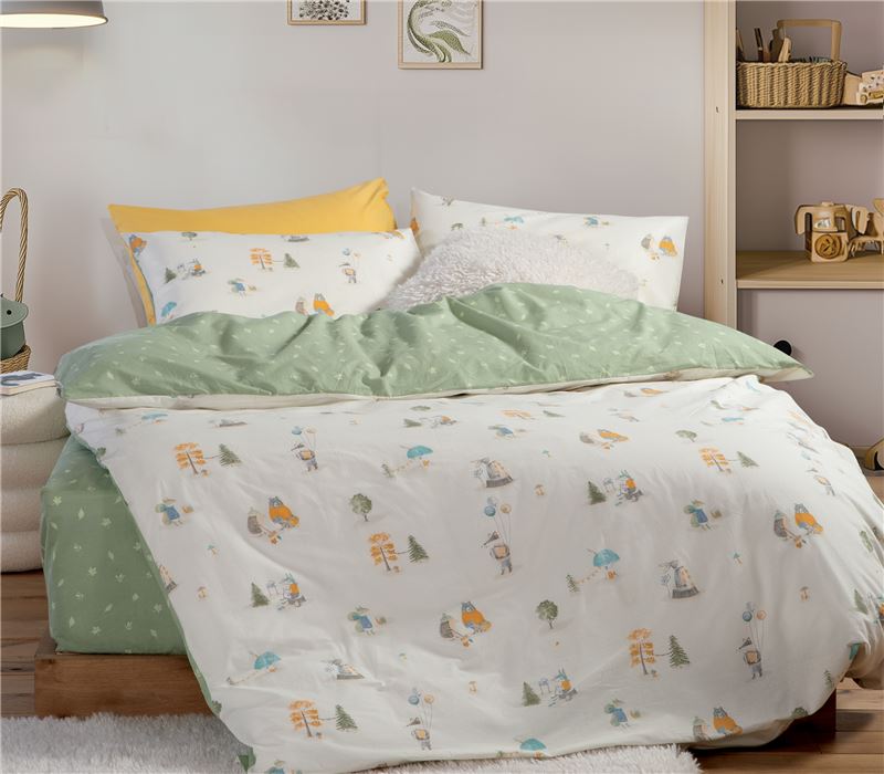 SET ÇARÇAFËSH TEK PËR FËMIJË WOODLAND PARTY 170X260