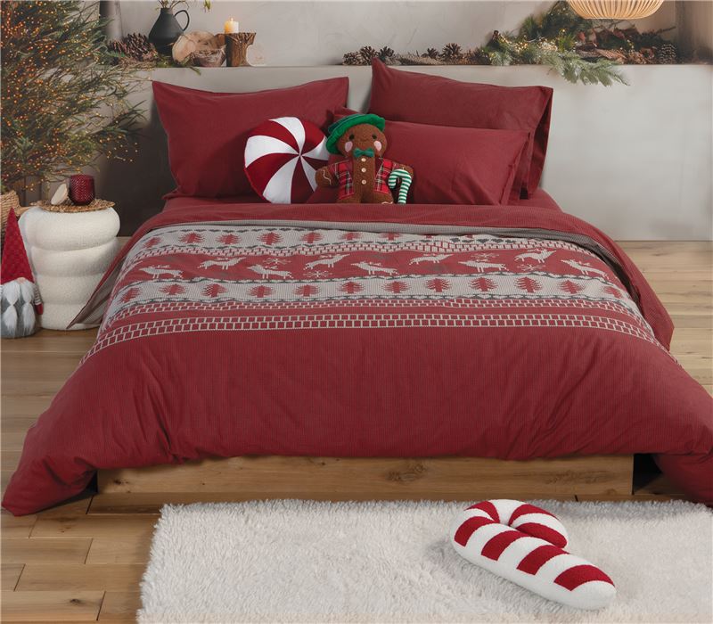 SET ÇARÇAFËSH QUEEN SIZE KRISHTLINDJESHT TINSEL 240X260