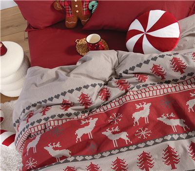 SET ÇARÇAFËSH QUEEN SIZE KRISHTLINDJESHT TINSEL 240X260 2