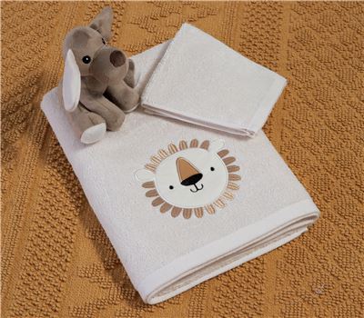 SET PESHQIRËSH BEBI ME 2 COPË JUNGLE IN MOTION