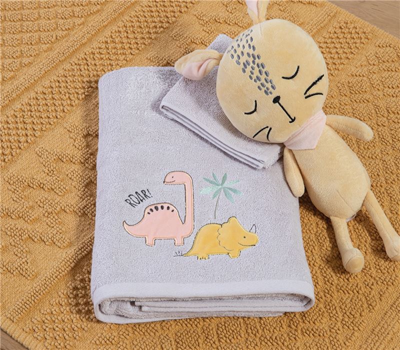 SET PESHQIRËSH 2 COPË PËR FËMIJË DINOSAUR ART