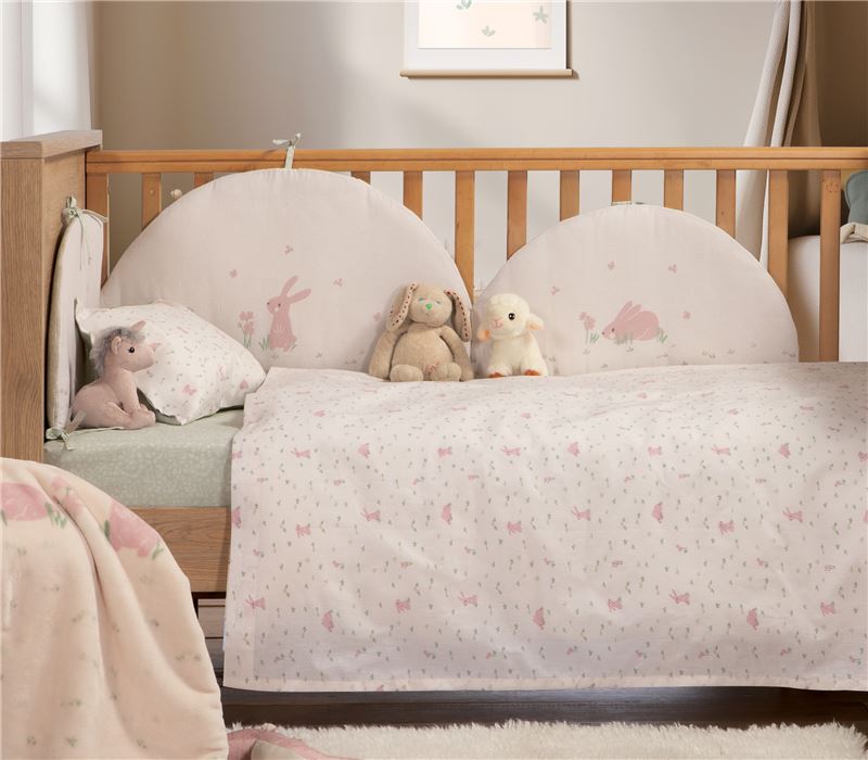 SET ÇARÇAFËSH PËR KREVAT BEBI ME 3 COPË COUNTRY BUNNY