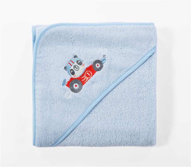 PESHQIR BEBI ME KOKË SUPER BOY 75X75