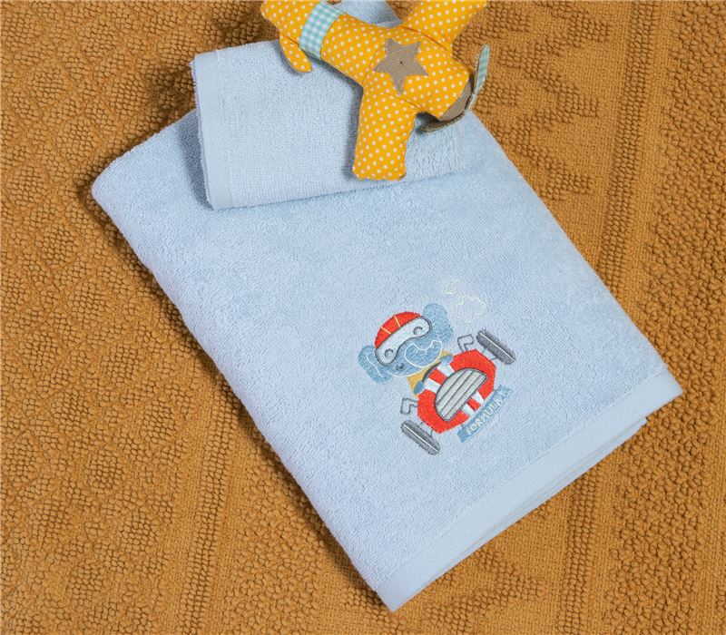 SET PESHQIRËSH BEBI ME 2 COPË SUPER BOY