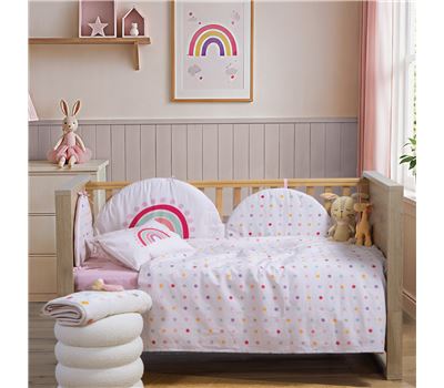 Anësore për Krevat Bebi, pambuk Baby Dots 1