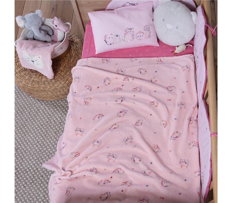 Batanije Bebi për Karrocë Fleece Cats Are Perfect 75x110